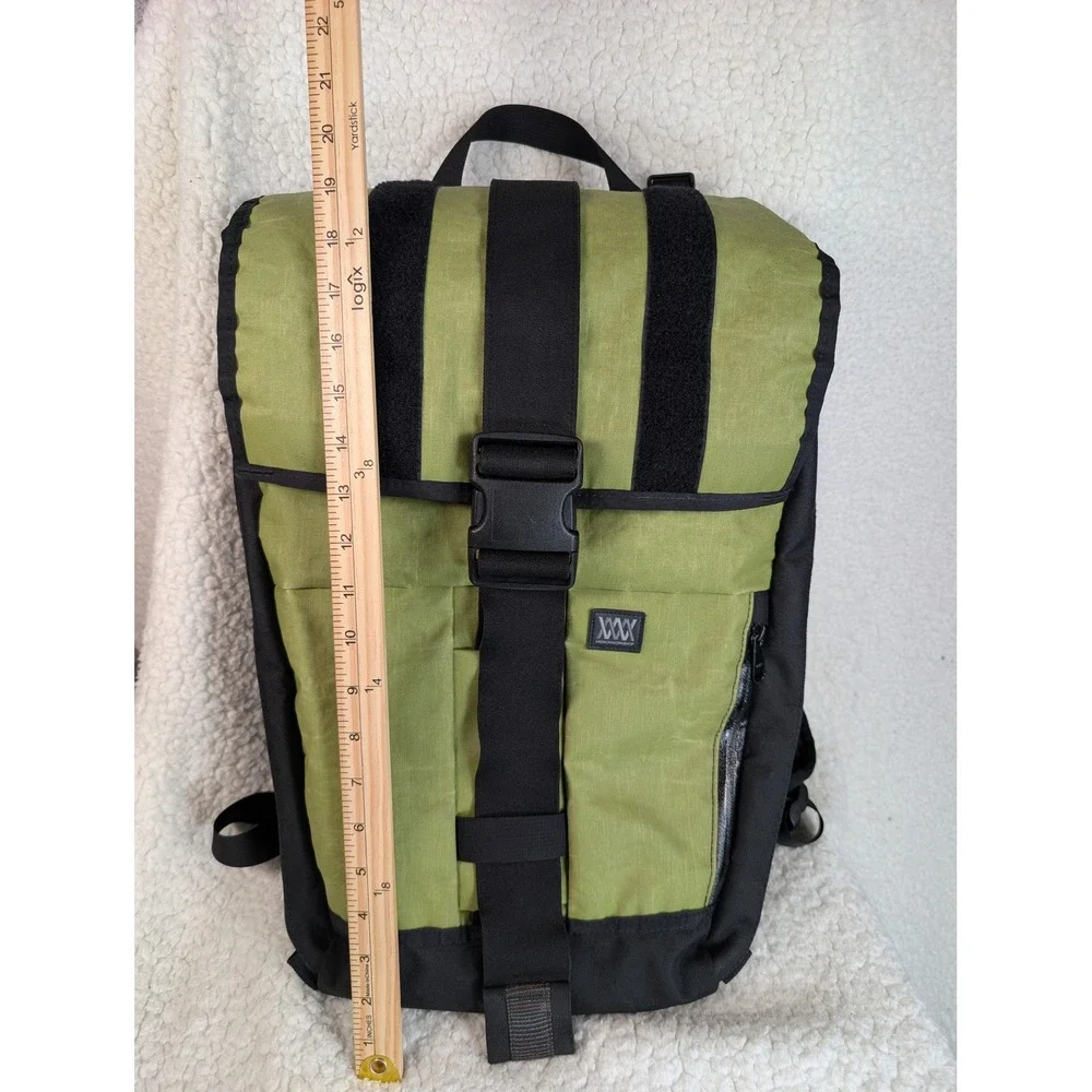 Mission Workshop Rambler Backpack Olive Green Black Expandable Made in USA